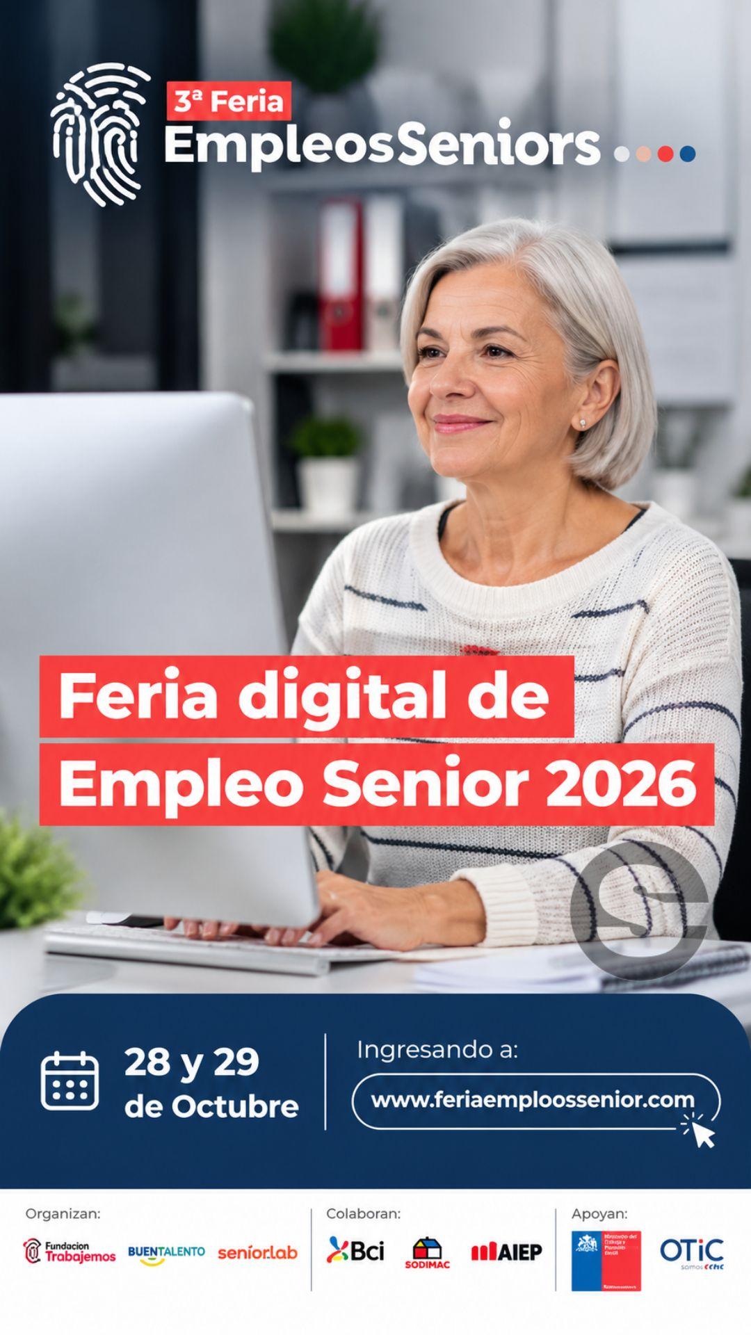 🇨🇱 💼 Feria Digital de Empleos Senior ofrece cerca de 600 oportunidades laborales para mayores de 55 años.